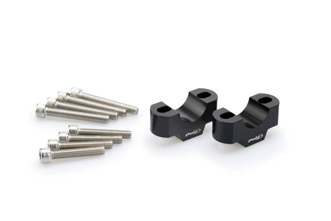 Puig Handlebar Risers - 20mm Rise | Black | BMW R 1200 GS 2004>2006-Handlebars-Pyramid Motorcycle Accessories