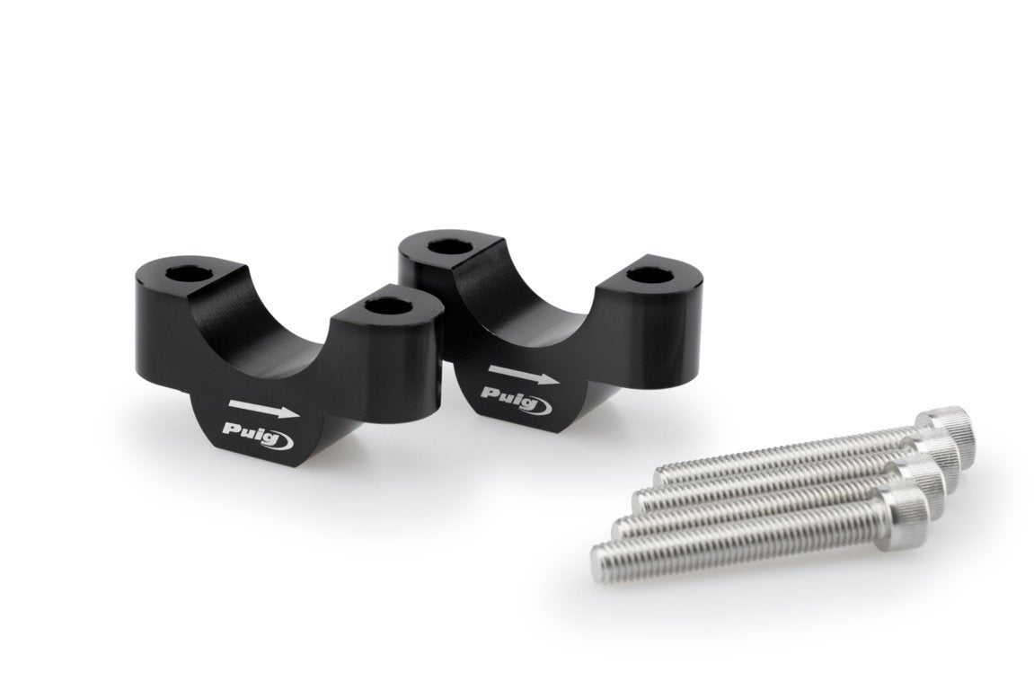 Puig Handlebar Risers - 20mm Rise | Black | BMW R 1250 GS 2018>2024 -  Shop name