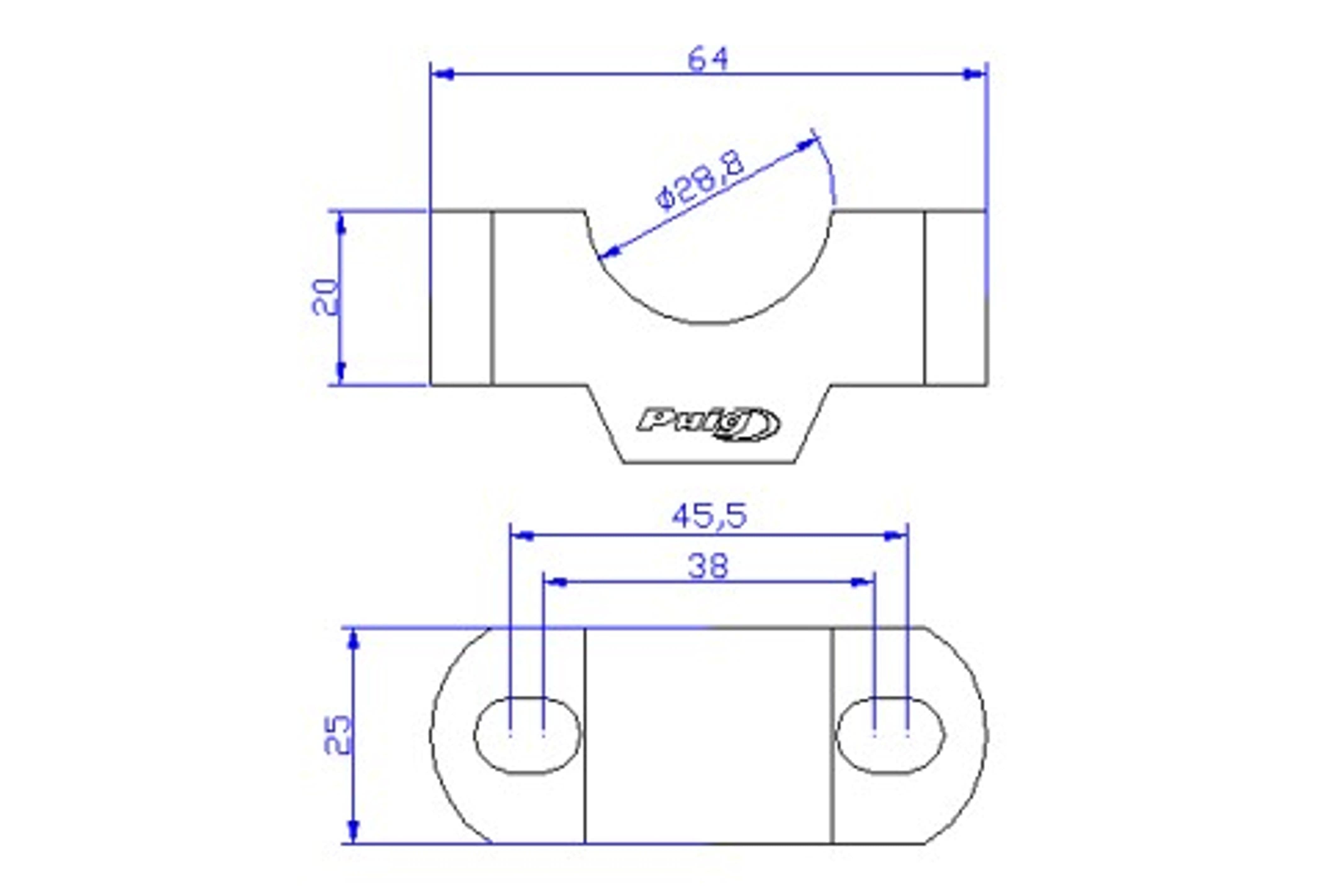 Puig Handlebar Risers - 20mm Rise | Black | Honda NT 1100 2022>Current-M3740N-Handlebars-Pyramid Motorcycle Accessories