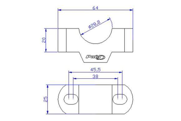 Puig Handlebar Risers - 20mm Rise | Black | Kawasaki Z900 RS SE 2022>Current-Handlebars-Pyramid Motorcycle Accessories