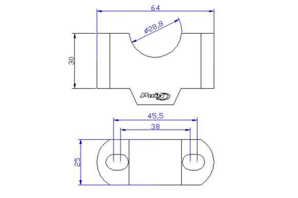 Puig Handlebar Risers - 30mm Rise | Black | Honda CB650R 2024>Current-Handlebars-Pyramid Motorcycle Accessories