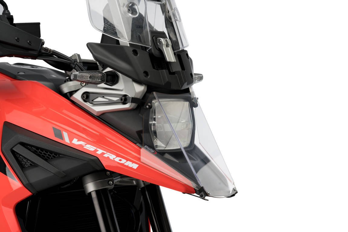 Puig Headlight Guard | Clear | Suzuki V-Strom 1050XT 2020>Current-Headlight Protection-Pyramid Motorcycle Accessories