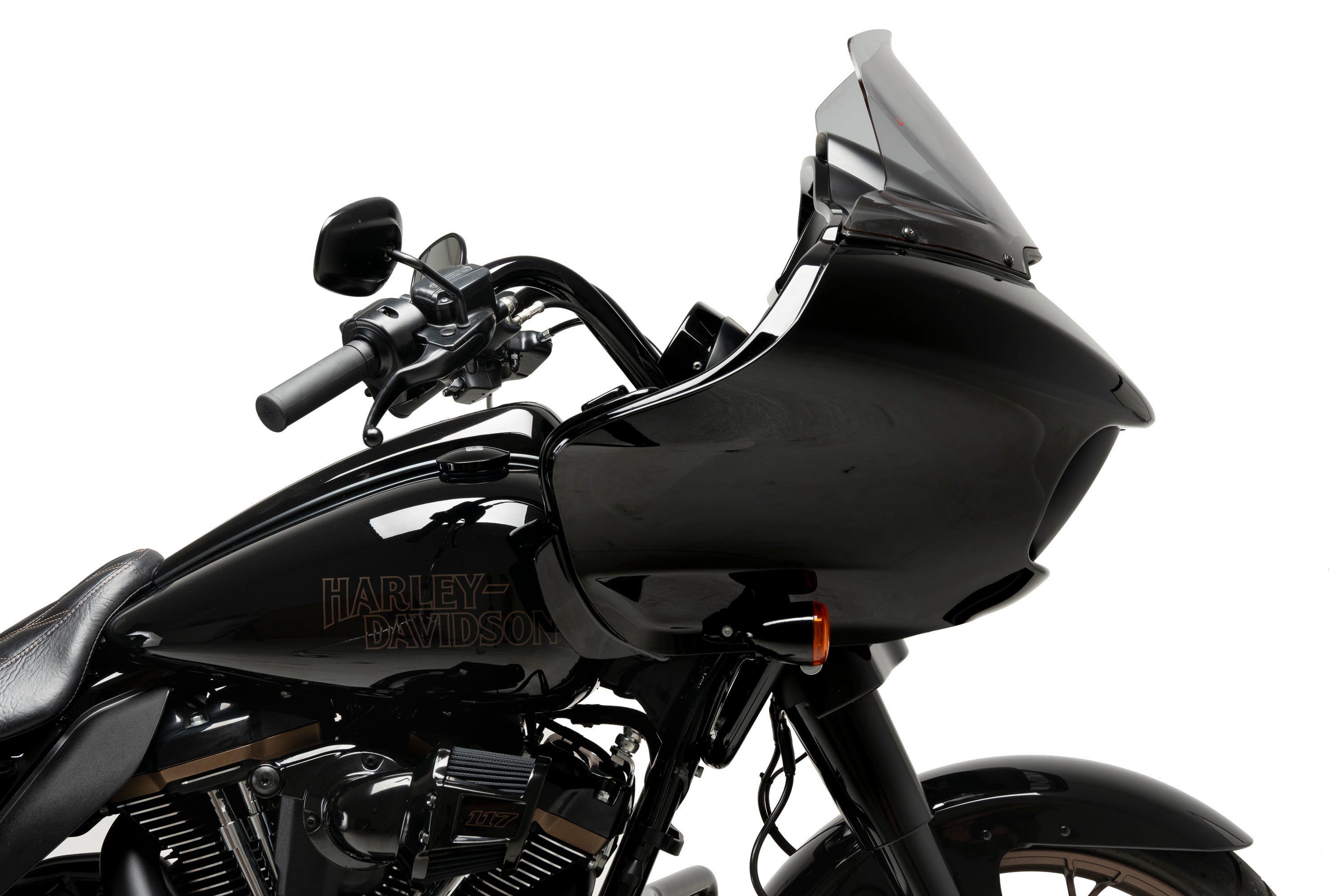 Puig High-Road Touring Screen for OEM Fairing | Light Smoke | Harley Davidson Road Glide (FLTRX) 2015>2023-Screens-Pyramid Motorcycle Accessories