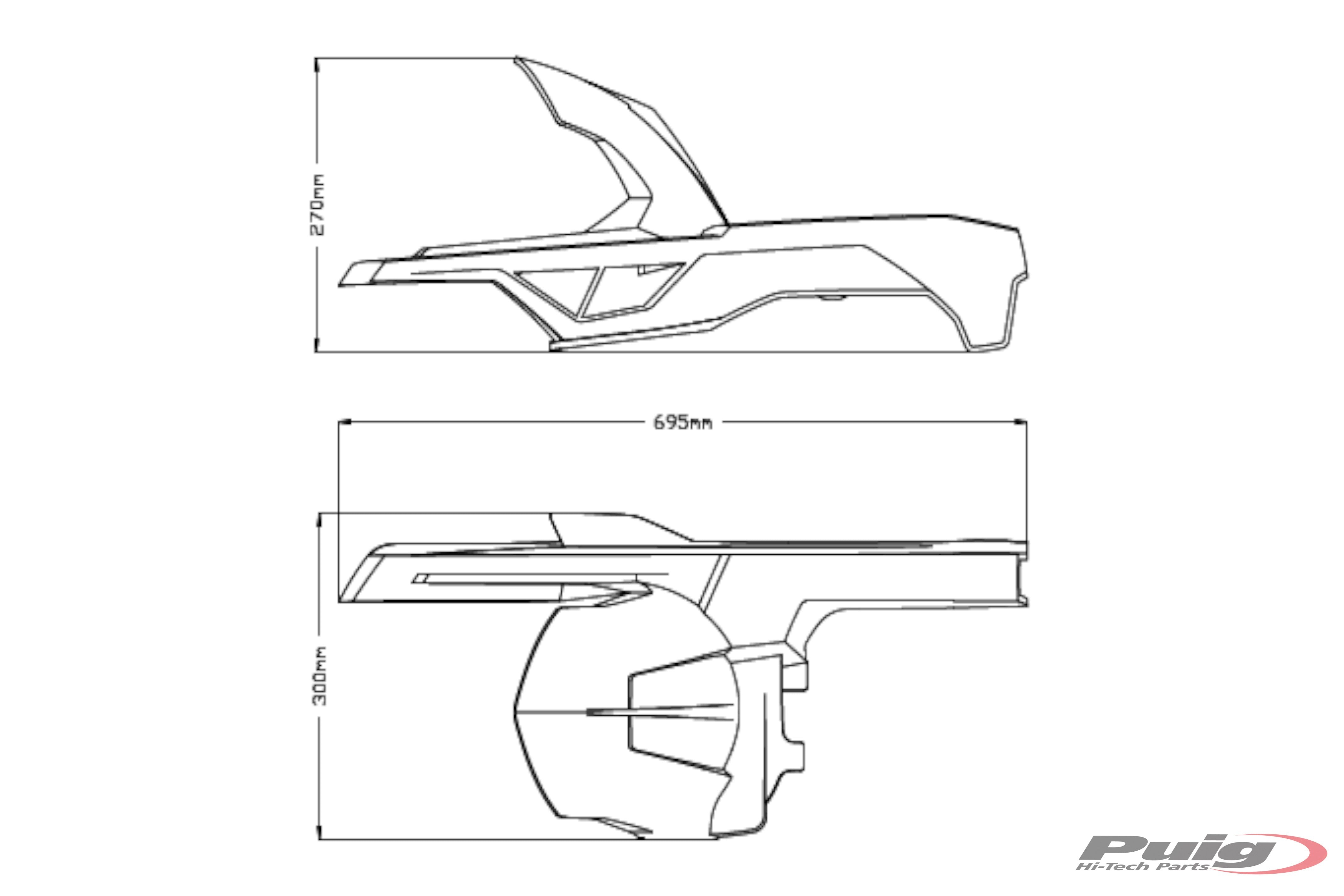 Puig Hugger | Carbon Look | BMW F 900 XR 2020>Current-Huggers-Pyramid Motorcycle Accessories