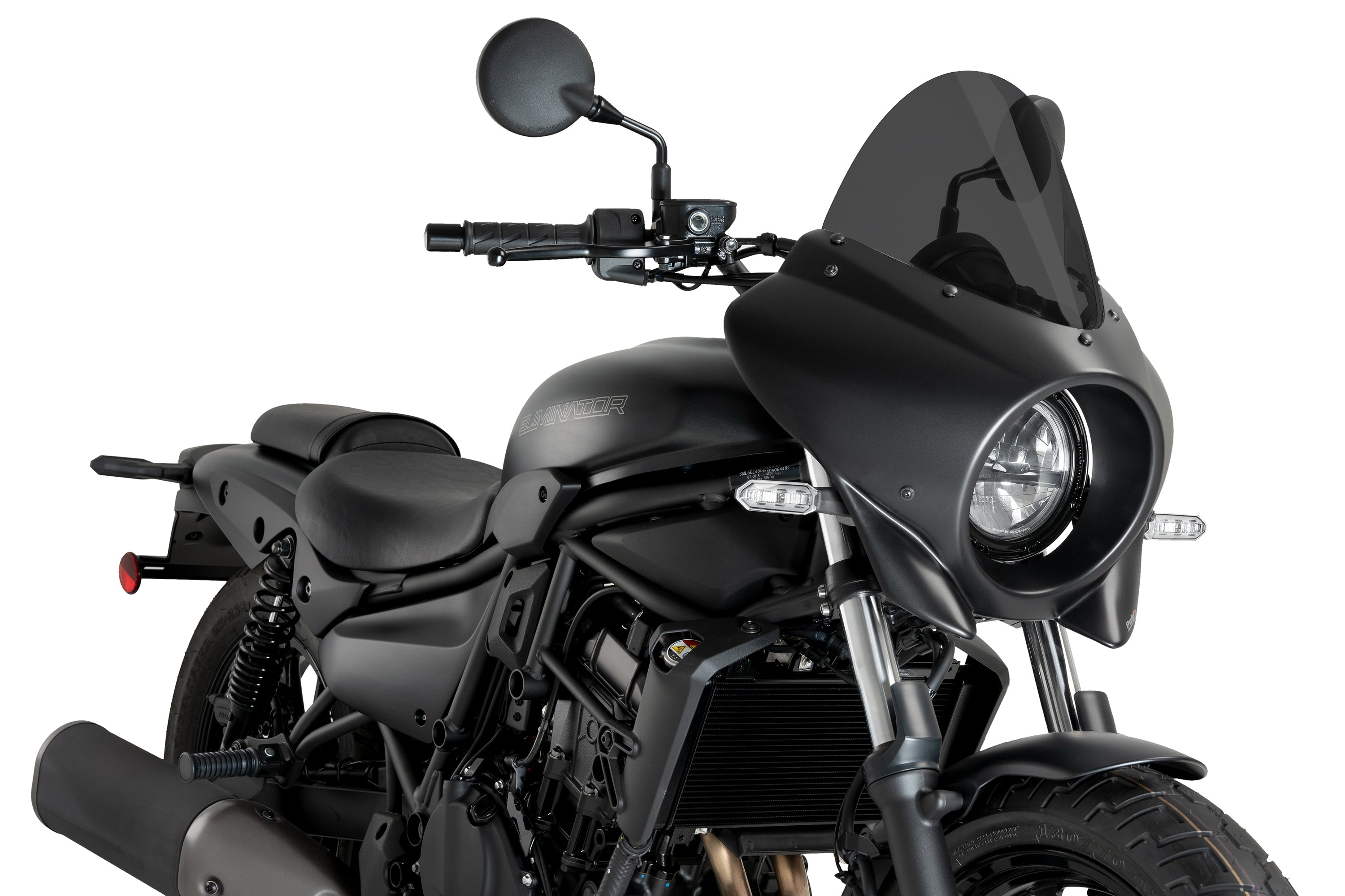 Puig Mirage Touring Screen | Matte Black/Dark Smoke | Kawasaki Eliminator 500 2024>Current -  Shop name