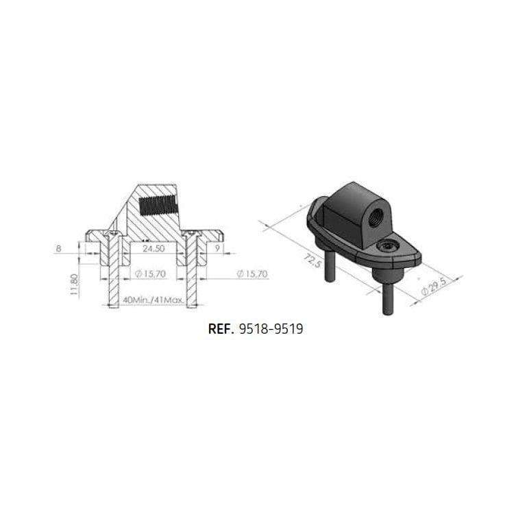 Puig Mirror Adaptor Left Side | Black | BMW F 800 GT 2017>Current -  Shop name