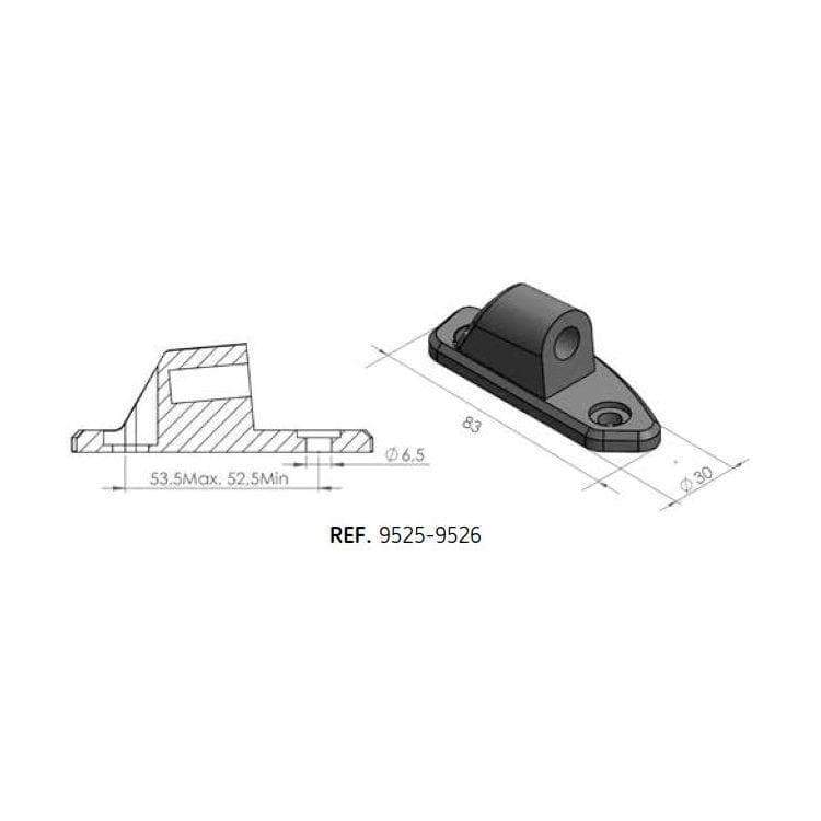 Puig Mirror Adaptor Left Side | Black | Suzuki GSX-R250 2017>Current-M9526N-Adaptors-Pyramid Plastics