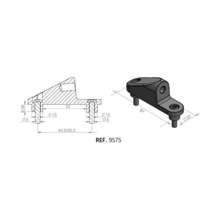 Puig Mirror Adaptor Left or Right Side | Black | BMW C 650 Sport 2016>Current -  Shop name