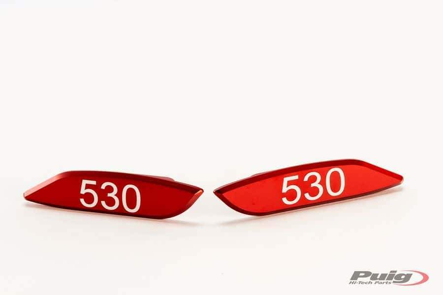 Puig Mirror Base Caps | Red | Yamaha TMAX 530 2012>Current -  Shop name