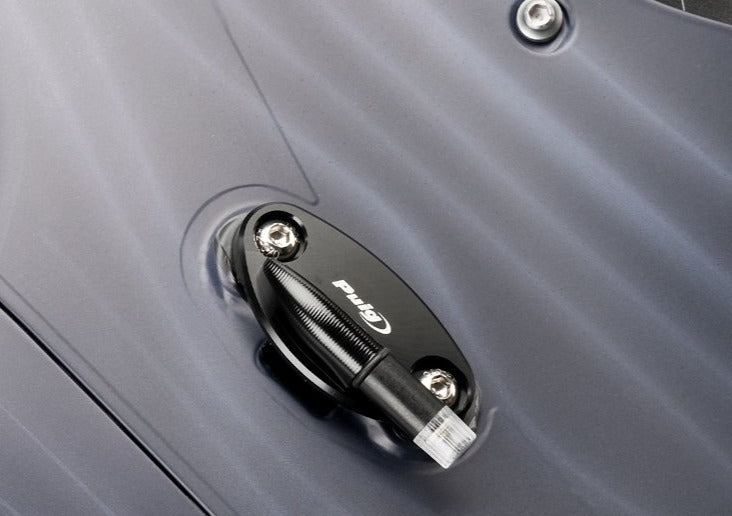 Puig Mirror Caps with Integrated Indicator | Black | Yamaha YZF-R1 2015>Current-Lights-Pyramid Motorcycle Accessories