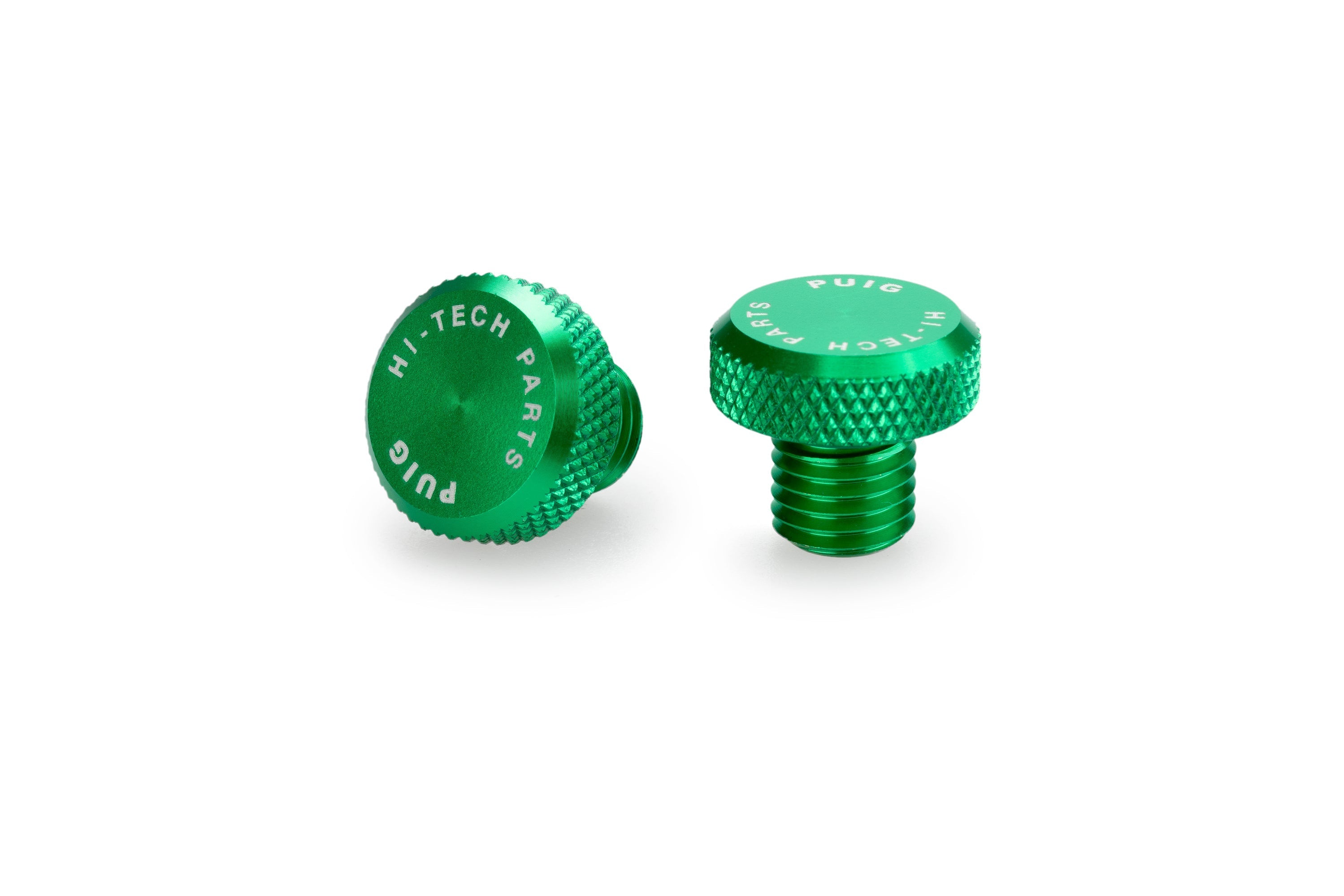 Puig Mirror Hole Screw Plugs | M10/125 LH & RH Threads | Green -  Shop name