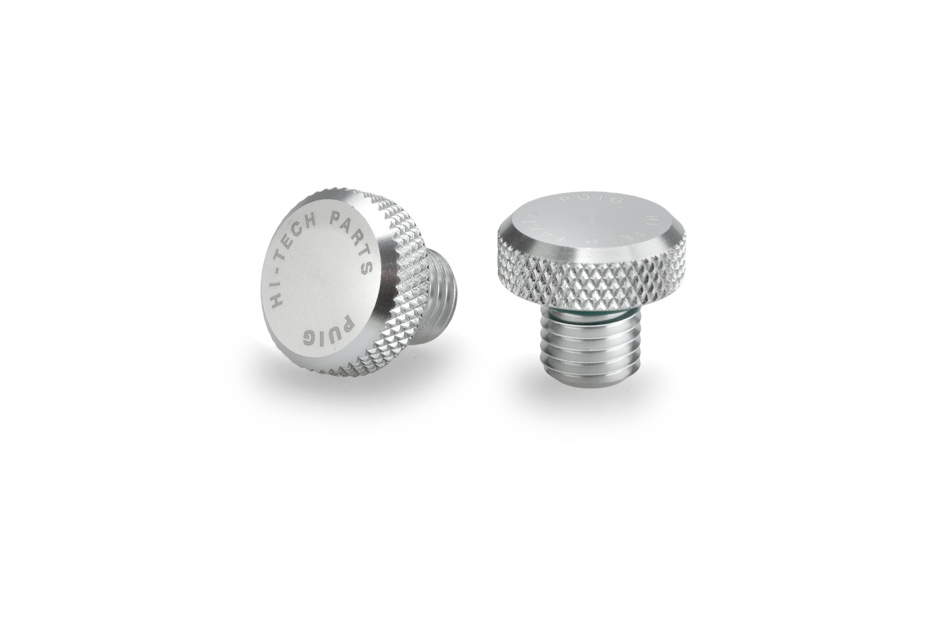 Puig Mirror Hole Screw Plugs | M10/125 LH & RH Threads | Silver -  Shop name
