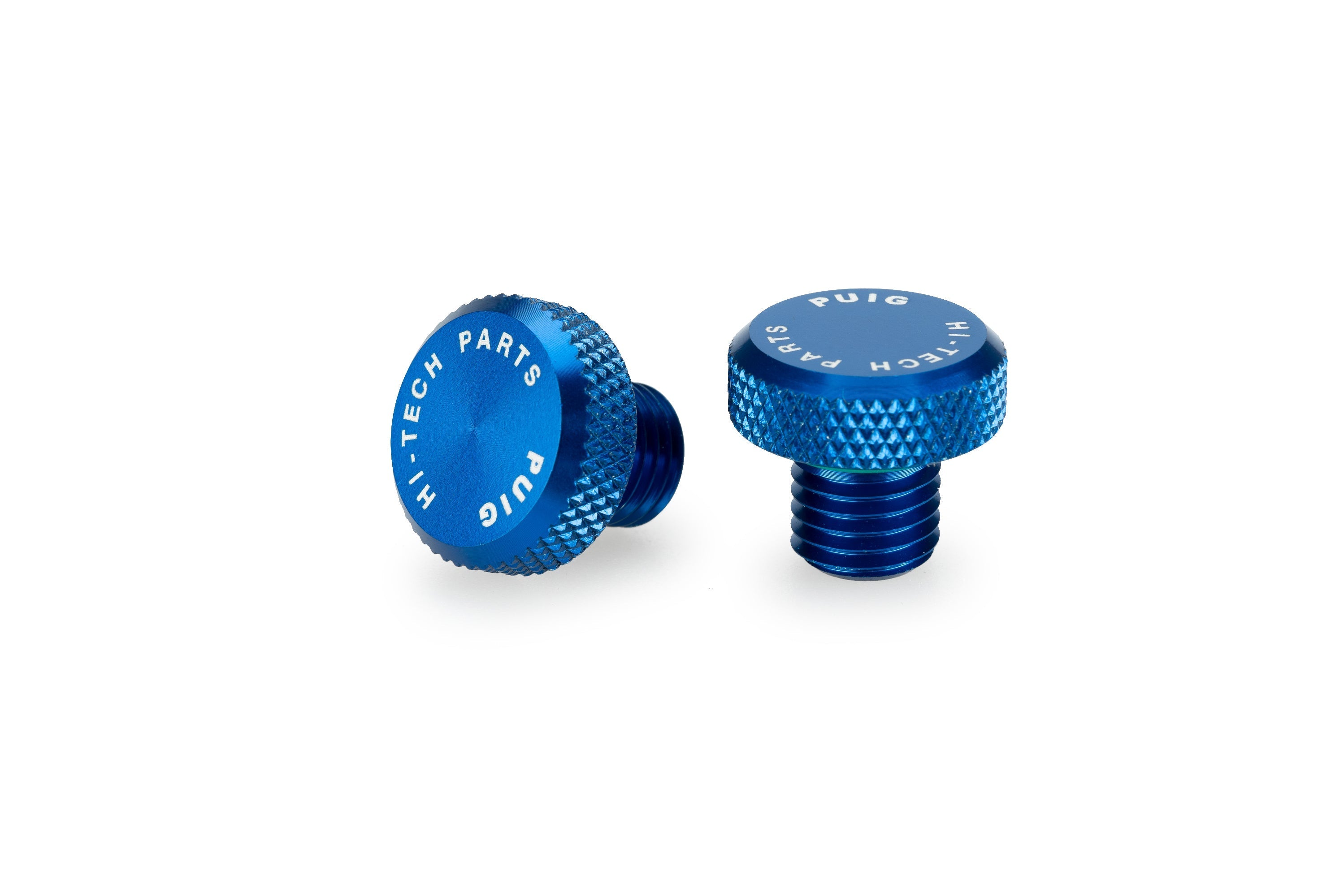 Puig Mirror Hole Screw Plugs | M10/125 RH Thread x 2 | Blue -  Shop name