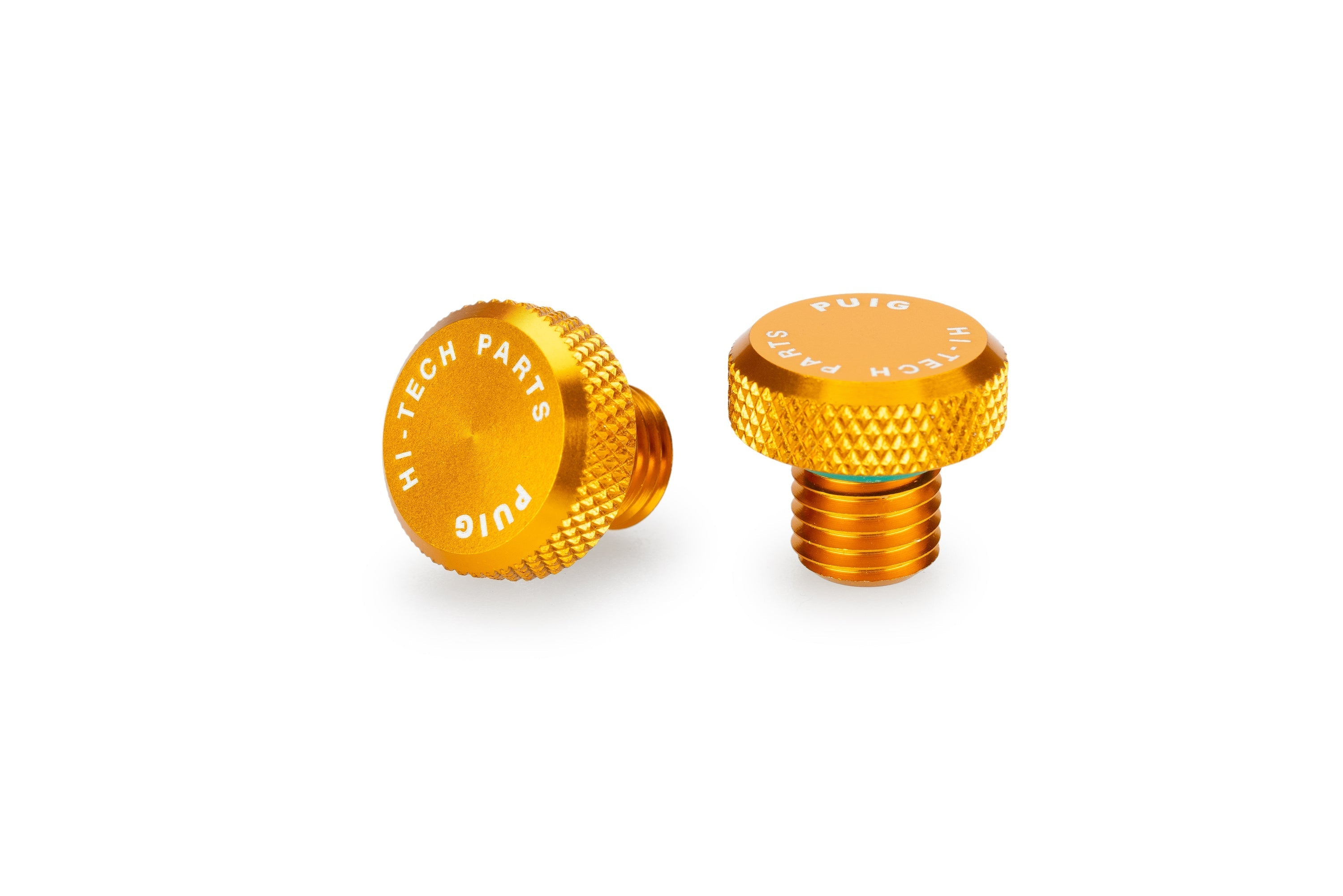 Puig Mirror Hole Screw Plugs | M10/125 RH Thread x 2 | Gold -  Shop name