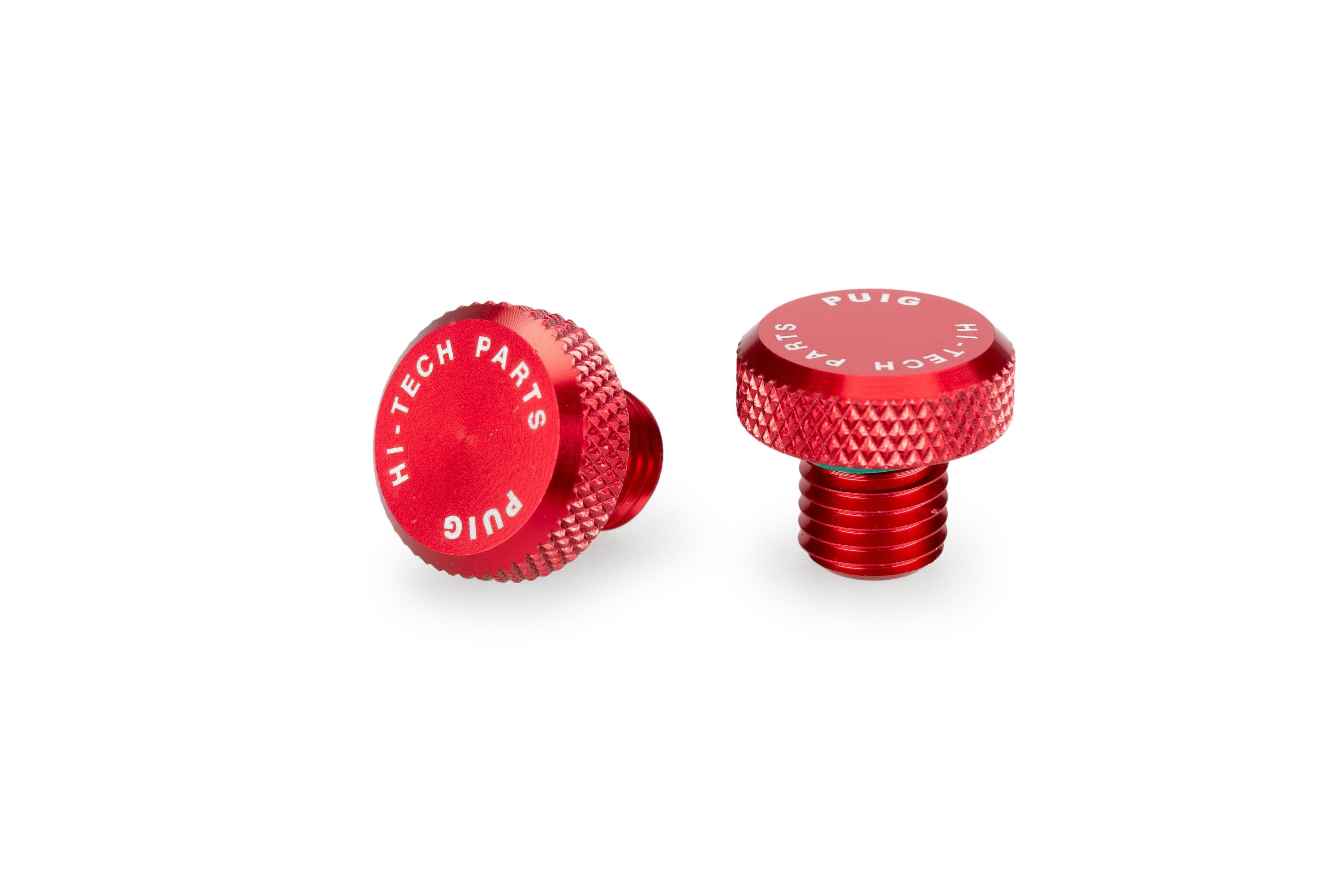 Puig Mirror Hole Screw Plugs | M10/125 RH Thread x 2 | Red -  Shop name