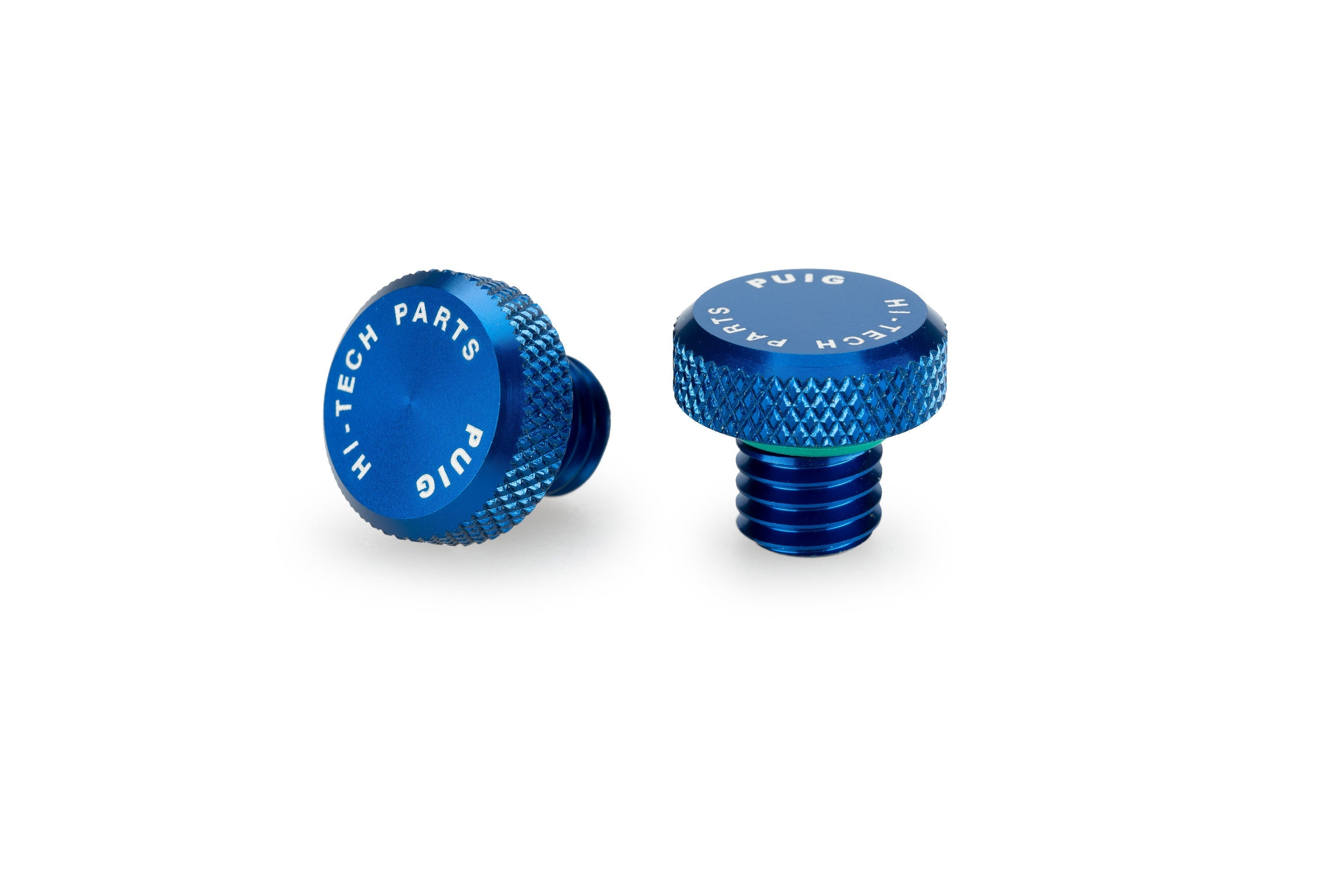 Puig Mirror Hole Screw Plugs | M10/150 RH Thread x 2 | Blue -  Shop name