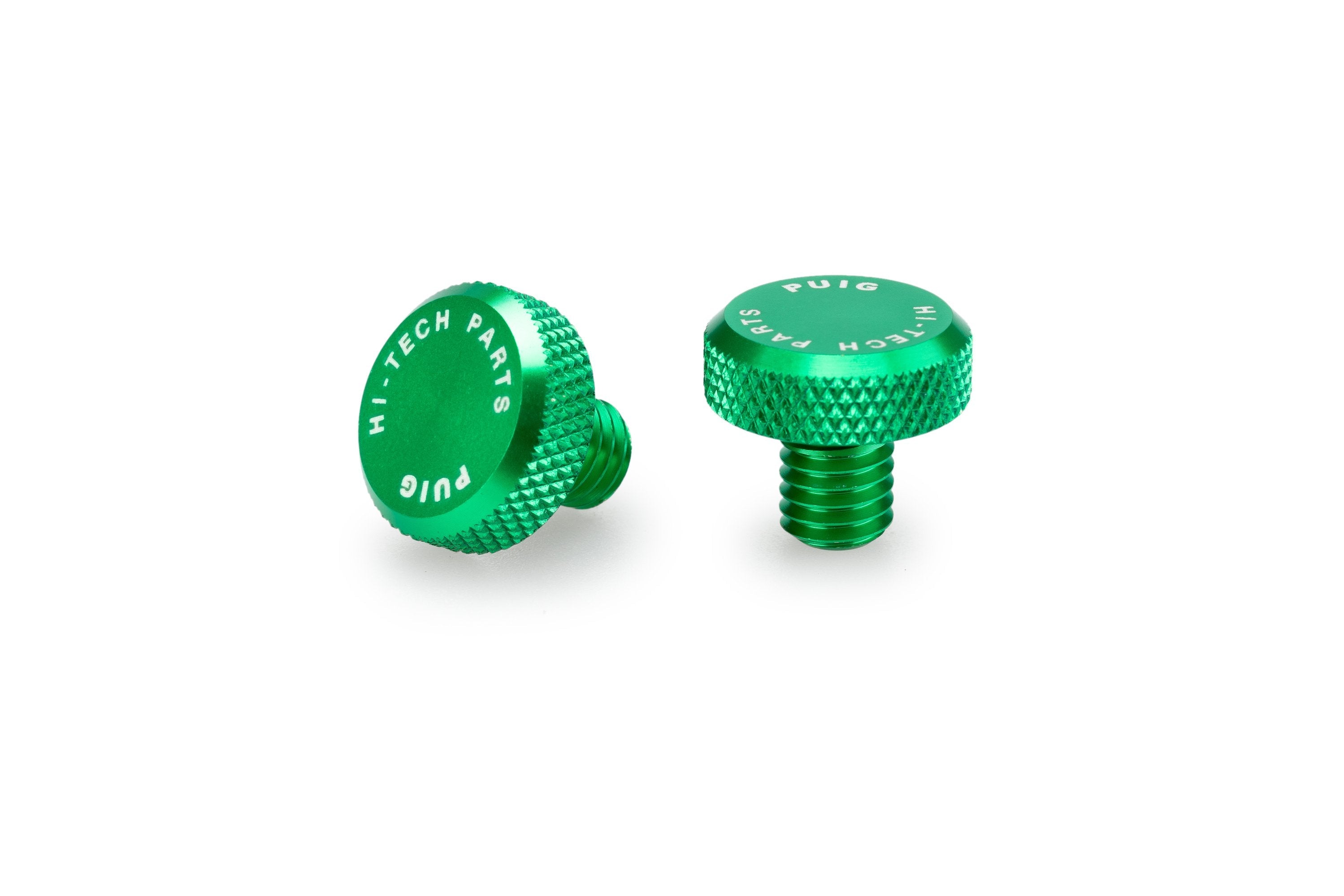 Puig Mirror Hole Screw Plugs | M8/125 LH & RH Threads | Green-Adaptors-Pyramid Motorcycle Accessories