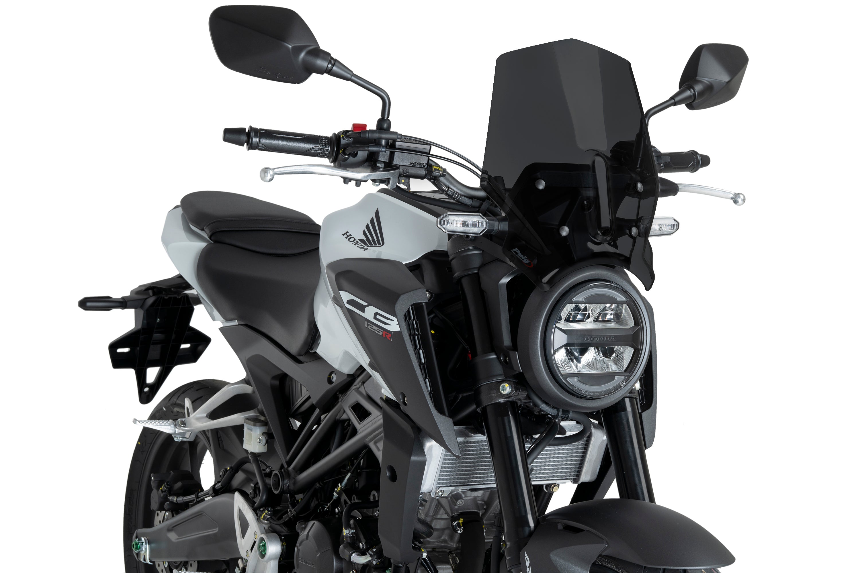 Puig Neo Sports Screen | Dark Smoke | Honda CB125R/CB300R 2024>Current-Screens-Pyramid Motorcycle Accessories