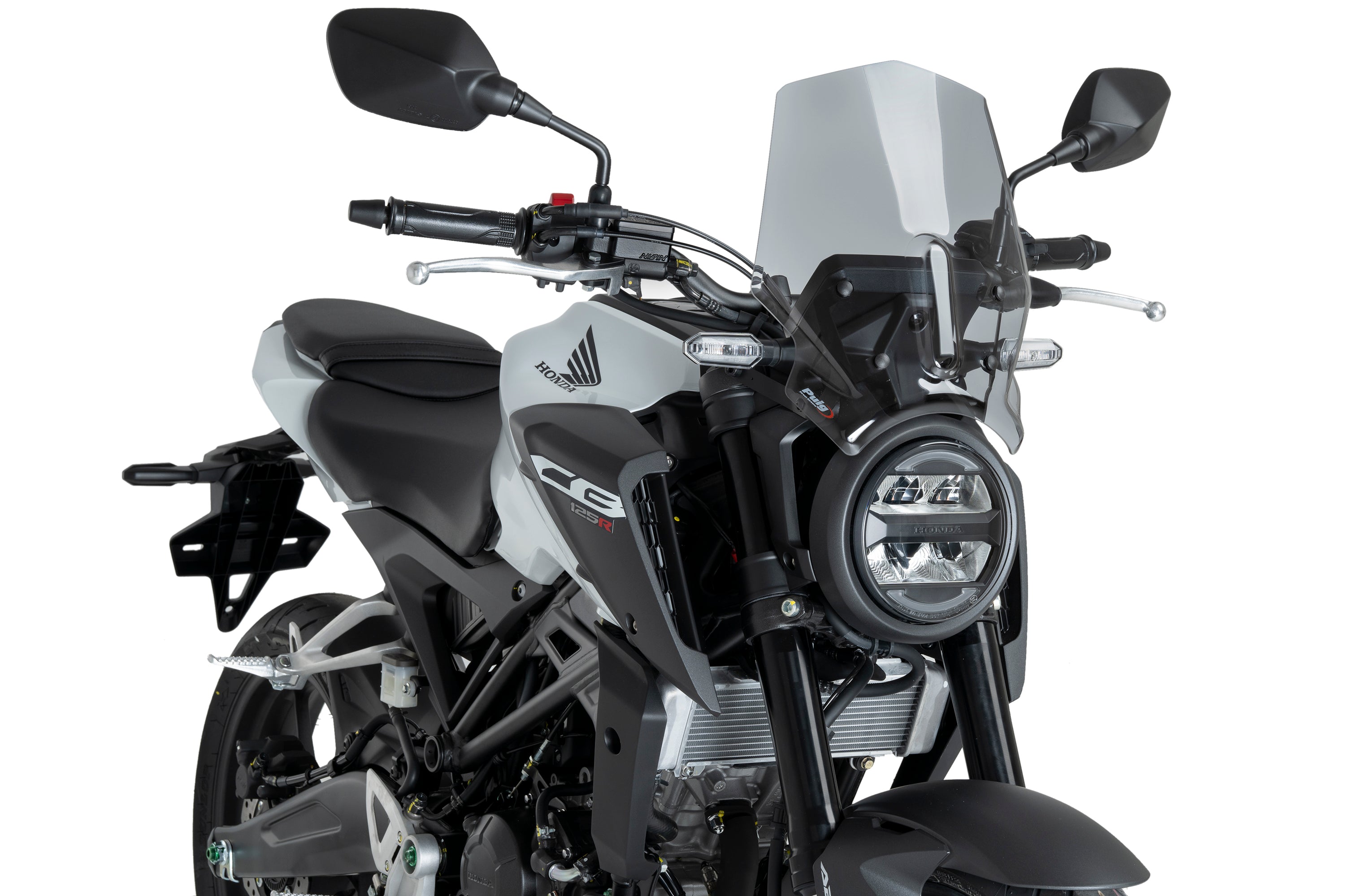 Puig Neo Sports Screen | Light Smoke | Honda CB125R/CB300R 2024>Current-Screens-Pyramid Motorcycle Accessories