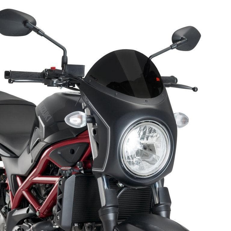 Puig Nose Fairing | Matte Black with Black (Opaque) Screen | Suzuki SV650 2016>Current-Screens-Pyramid Motorcycle Accessories