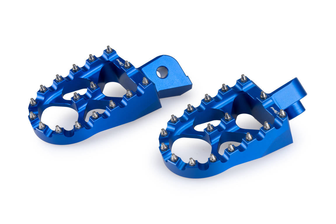 Puig Off-Road Footpegs | Blue | Yamaha XT1200Z Super Tenere 2010>2020-M21204A-Footpegs-Pyramid Motorcycle Accessories