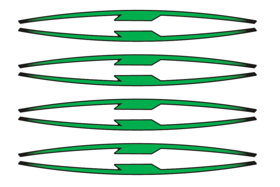 Puig Performance Rim Strips | Green-M21833V-Rim Tape-Pyramid Motorcycle Accessories