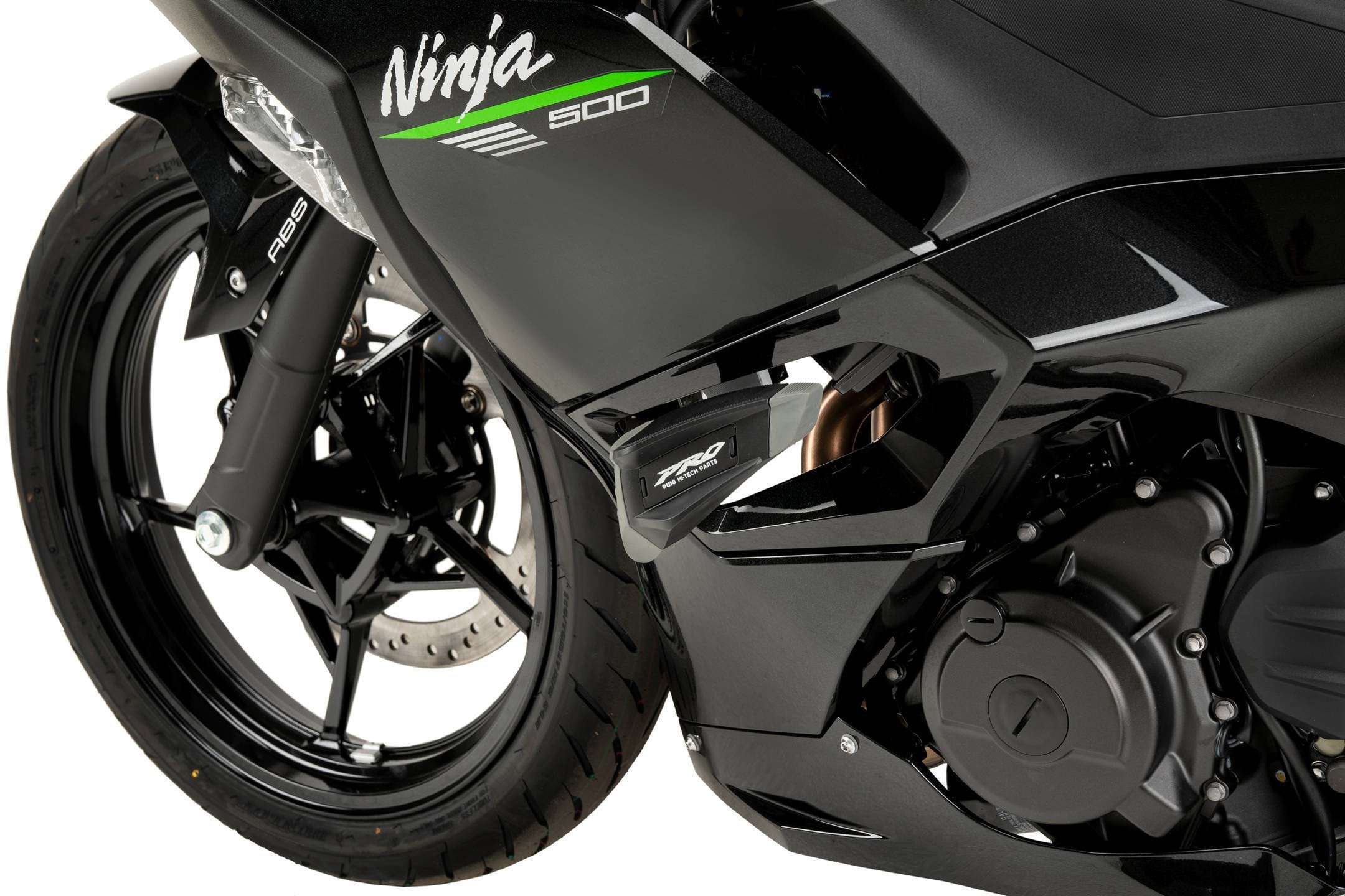 Puig Pro 2.0 Frame Sliders | Black | Kawasaki Ninja 500 2024>Current -  Shop name