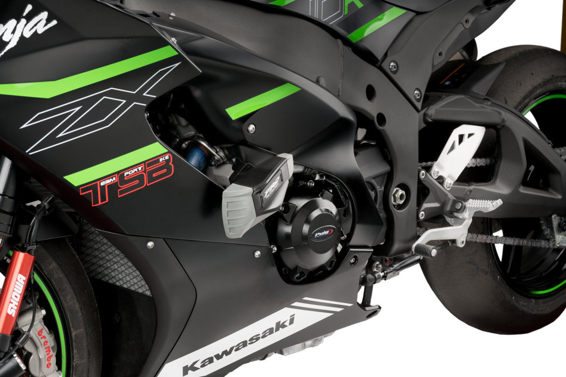 Puig Pro 2.0 Frame Sliders | Black | Kawasaki ZX-10R 2011>Current-M21428N-Crash Protection-Pyramid Motorcycle Accessories