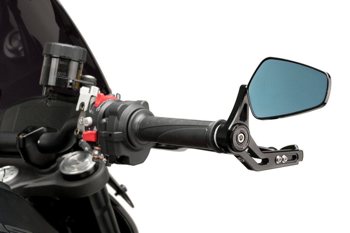 Puig Pro Brake Lever Protector with Mirror | Black -  Shop name