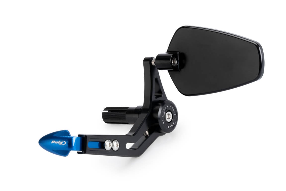 Puig Pro Clutch Lever Protector with Mirror | Black/Blue -  Shop name