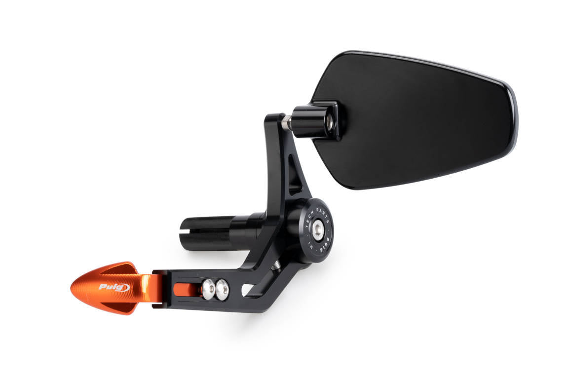 Puig Pro Clutch Lever Protector with Mirror | Black/Orange -  Shop name