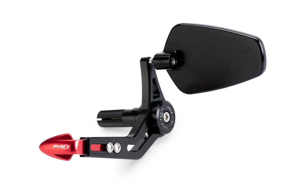 Puig Pro Clutch Lever Protector with Mirror | Black/Red -  Shop name
