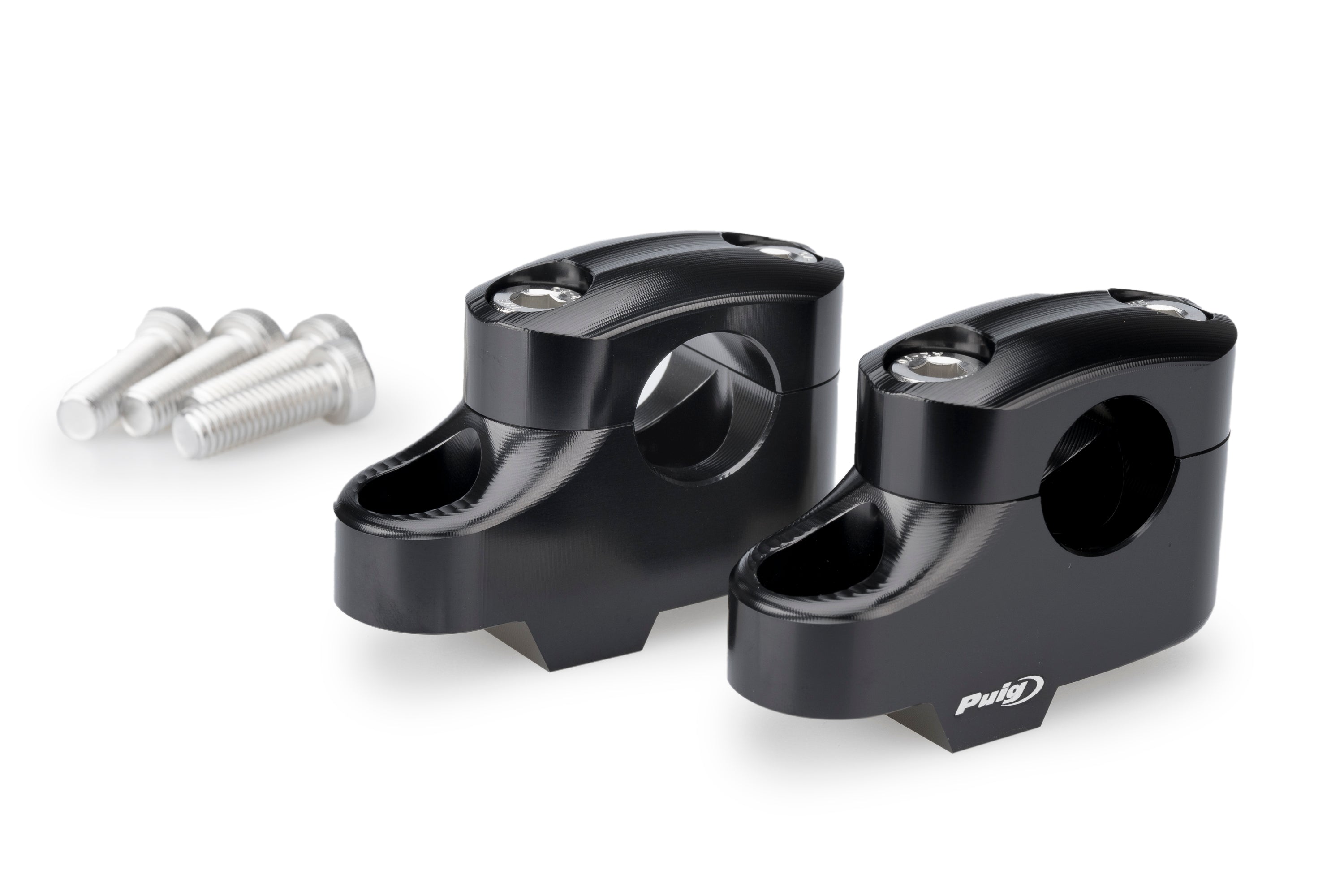 Puig Pullback Handlebar Risers - 20mm Rise / 16mm Back | Black | BMW F750GS 2018>2024 -  Shop name