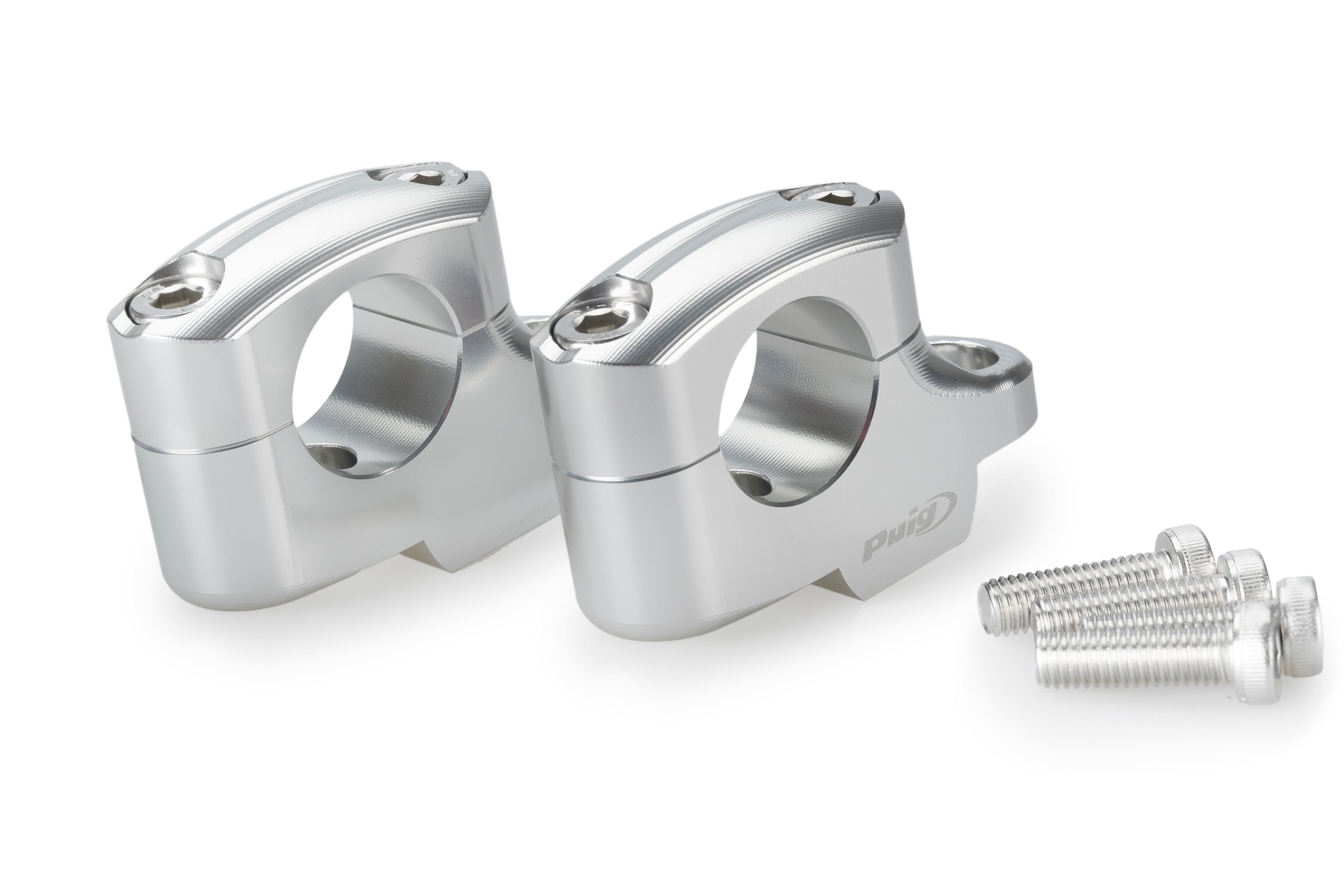 Puig Pullback Handlebar Risers - 20mm Rise / 16mm Back | Silver | BMW  S 1000 XR 2024>Current -  Shop name