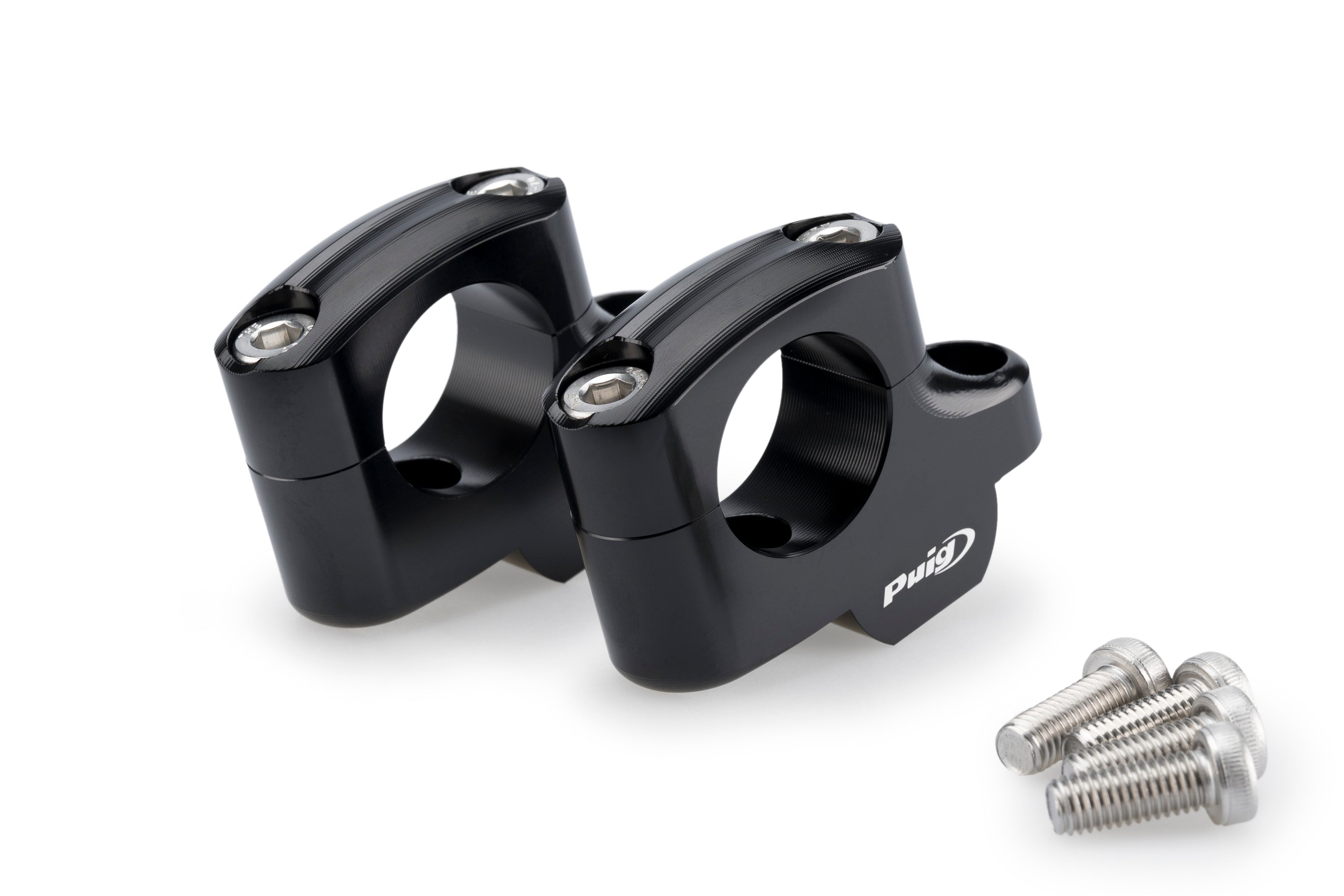 Puig Pullback Handlebar Risers - 20mm Rise/16mm Back | Black | BMW R 1250 GS Incl. Adventure 2018>2024 -  Shop name