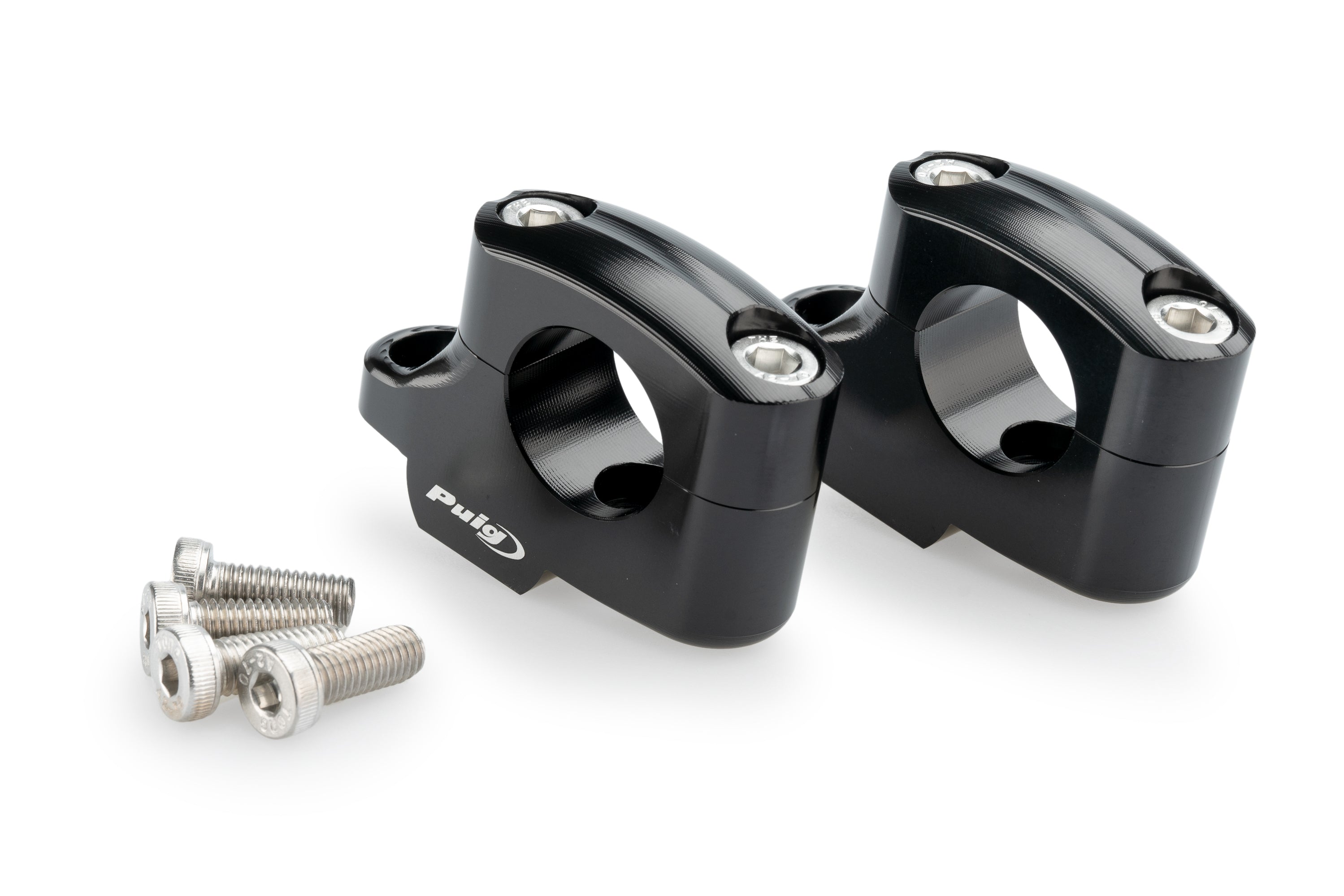 Puig Pullback Handlebar Risers - 20mm Rise/16mm Back | Black | BMW R 12/R 12 nineT 2024>Current -  Shop name