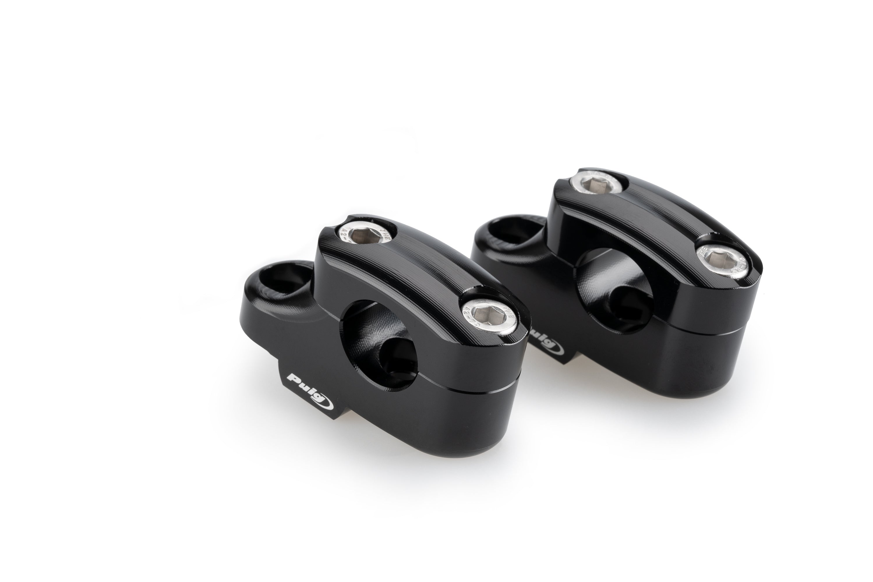 Puig Pullback Handlebar Risers - 20mm Rise/16mm Back | Black | BMW R 1300 GS 2023>Current -  Shop name