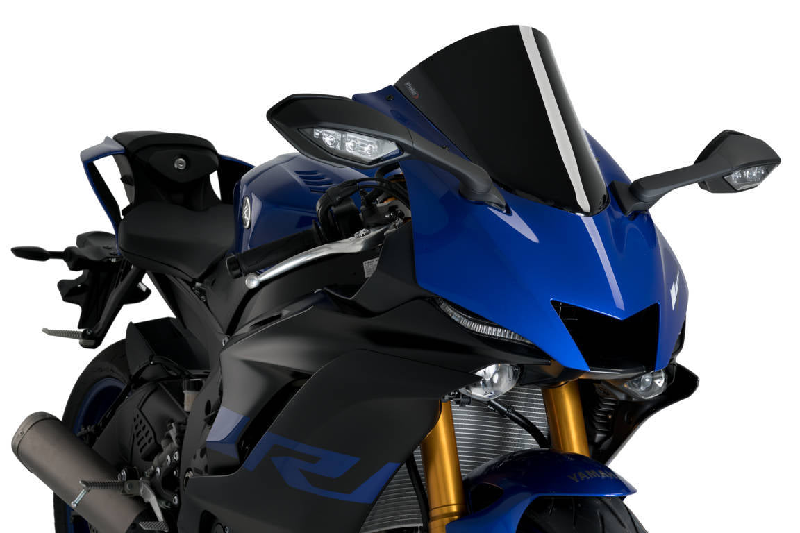 Puig R-Racer Screen | Black (Opaque) | Yamaha YZF-R6 (Inc. Race Version) 2017>Current-Screens-Pyramid Motorcycle Accessories