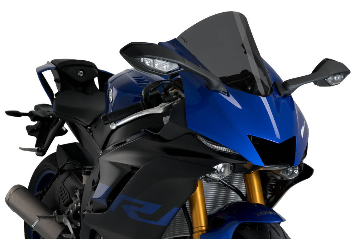 Puig R-Racer Screen | Dark Smoke | Yamaha YZF-R6 (Inc. Race Version) 2017>Current-M3633F-Screens-Pyramid Motorcycle Accessories