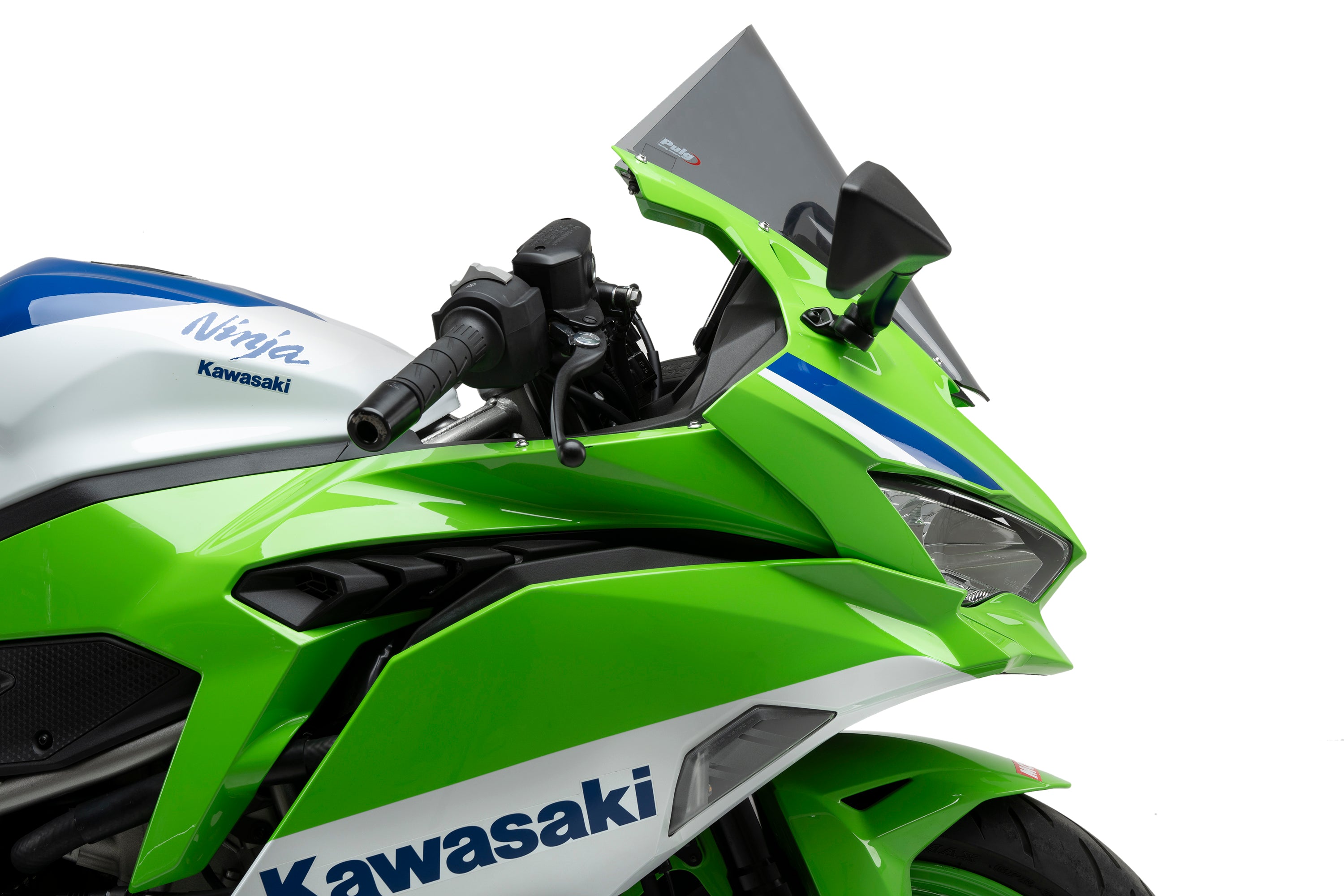 Puig R-Racer Screen | Light Smoke | Kawasaki Ninja ZX-4R/RR 2024>Current-Screens-Pyramid Motorcycle Accessories