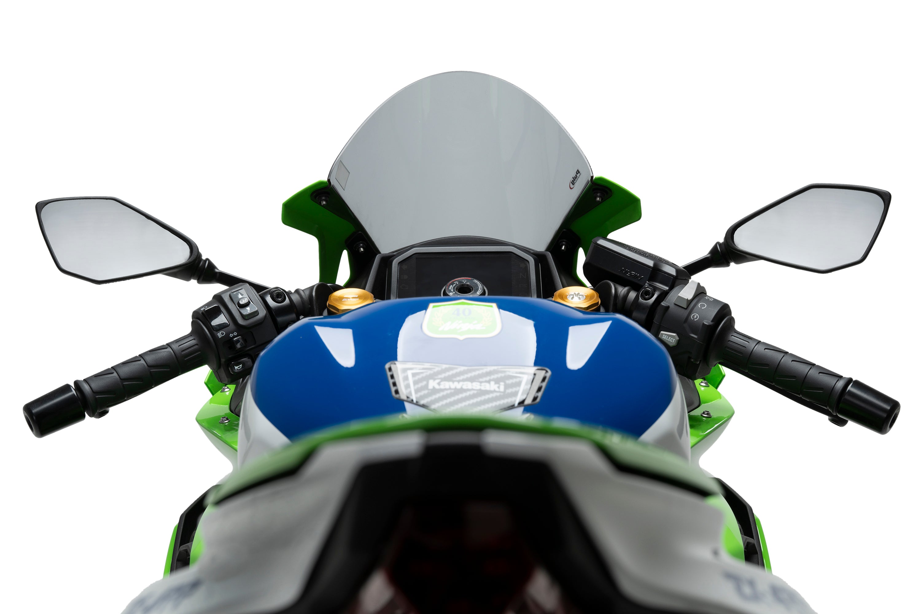 Puig R-Racer Screen | Light Smoke | Kawasaki Ninja ZX-4R/RR 2024>Current-Screens-Pyramid Motorcycle Accessories