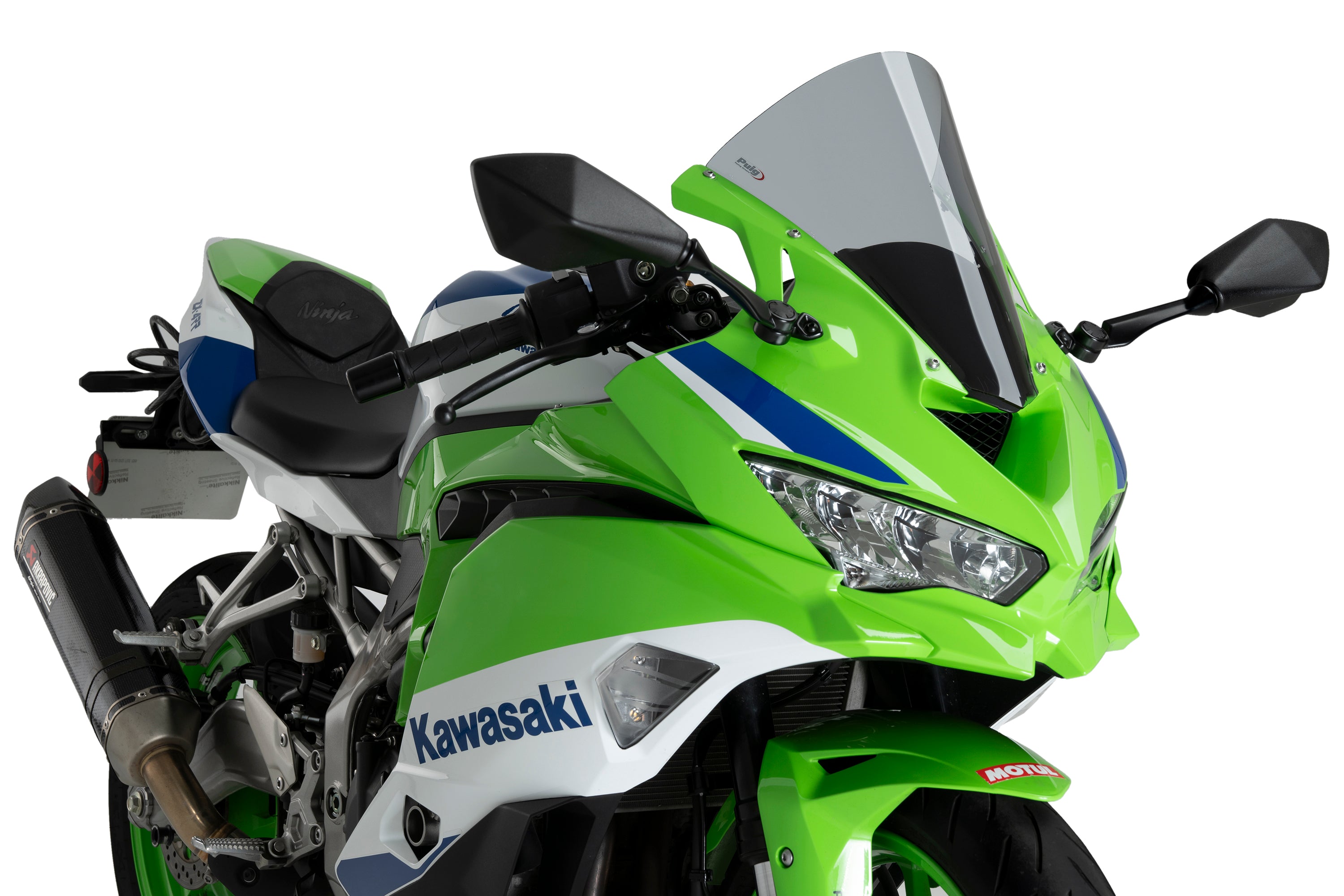 Puig R-Racer Screen | Light Smoke | Kawasaki Ninja ZX-4R/RR 2024>Current-Screens-Pyramid Motorcycle Accessories