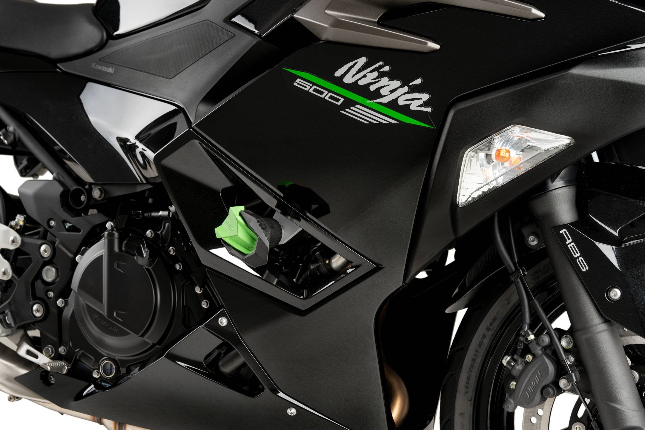 Puig R19 Frame Sliders | Black | Kawasaki Ninja 500 2024>Current -  Shop name