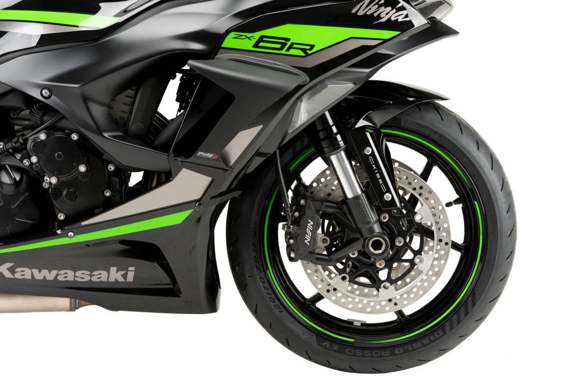 Puig Race Side Downforce Wings | Matte Black | Kawasaki