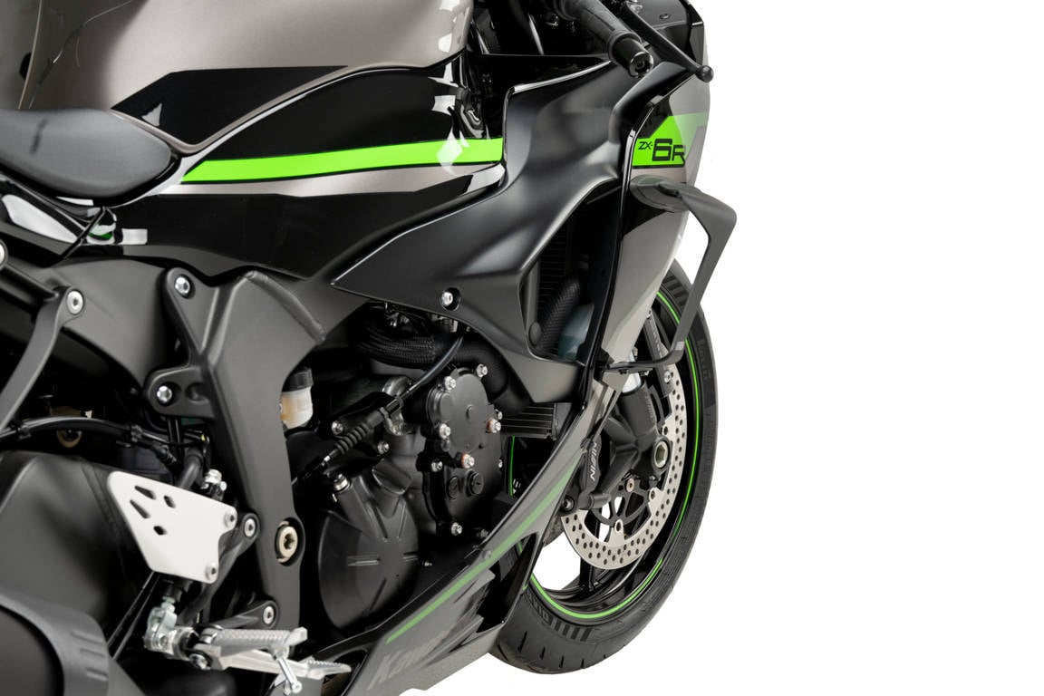 Puig Race Side Downforce Wings | Matte Black | Kawasaki