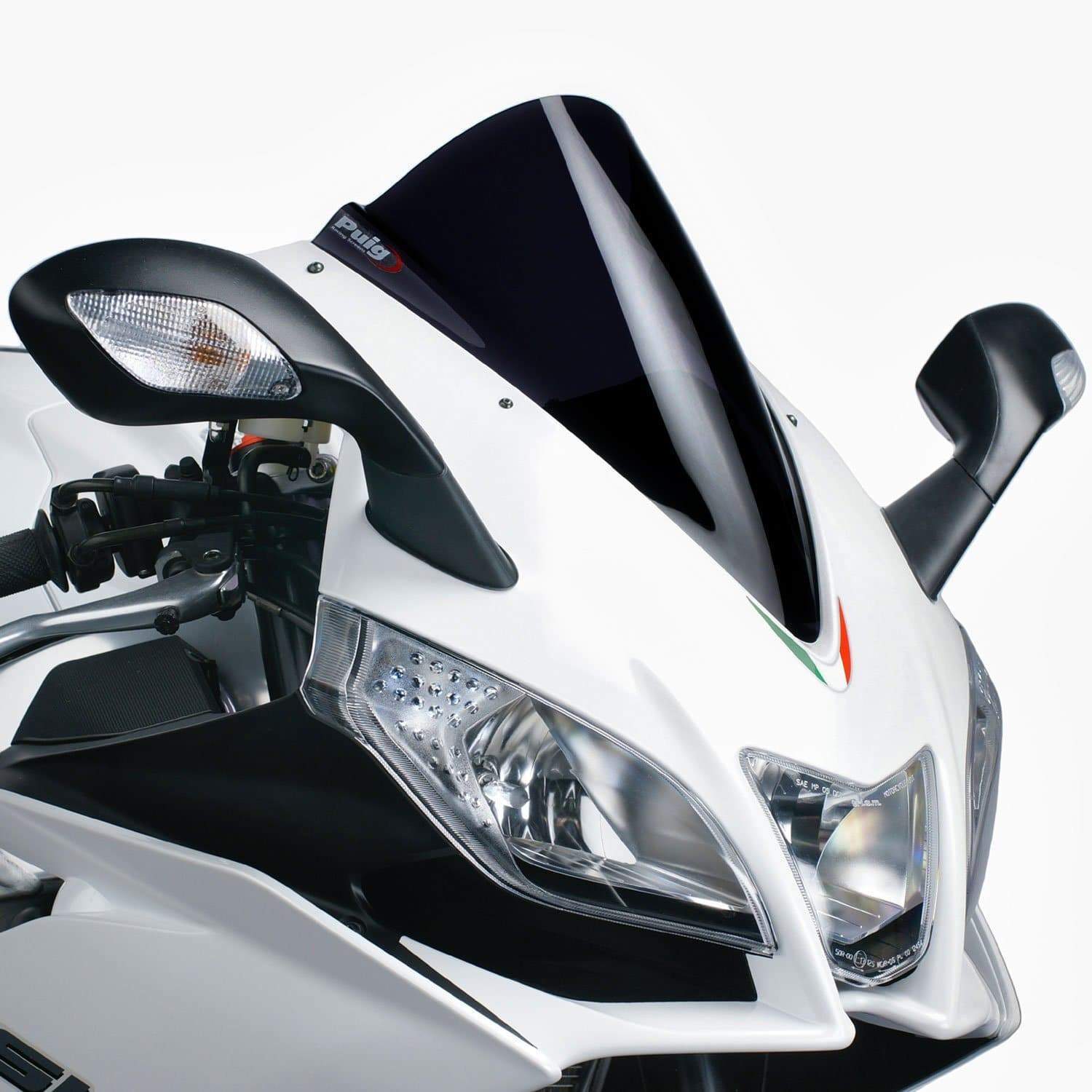 Puig Racing Screen | Black (Opaque) | Aprilia RS4 125 2013>2016-Screens-Pyramid Motorcycle Accessories