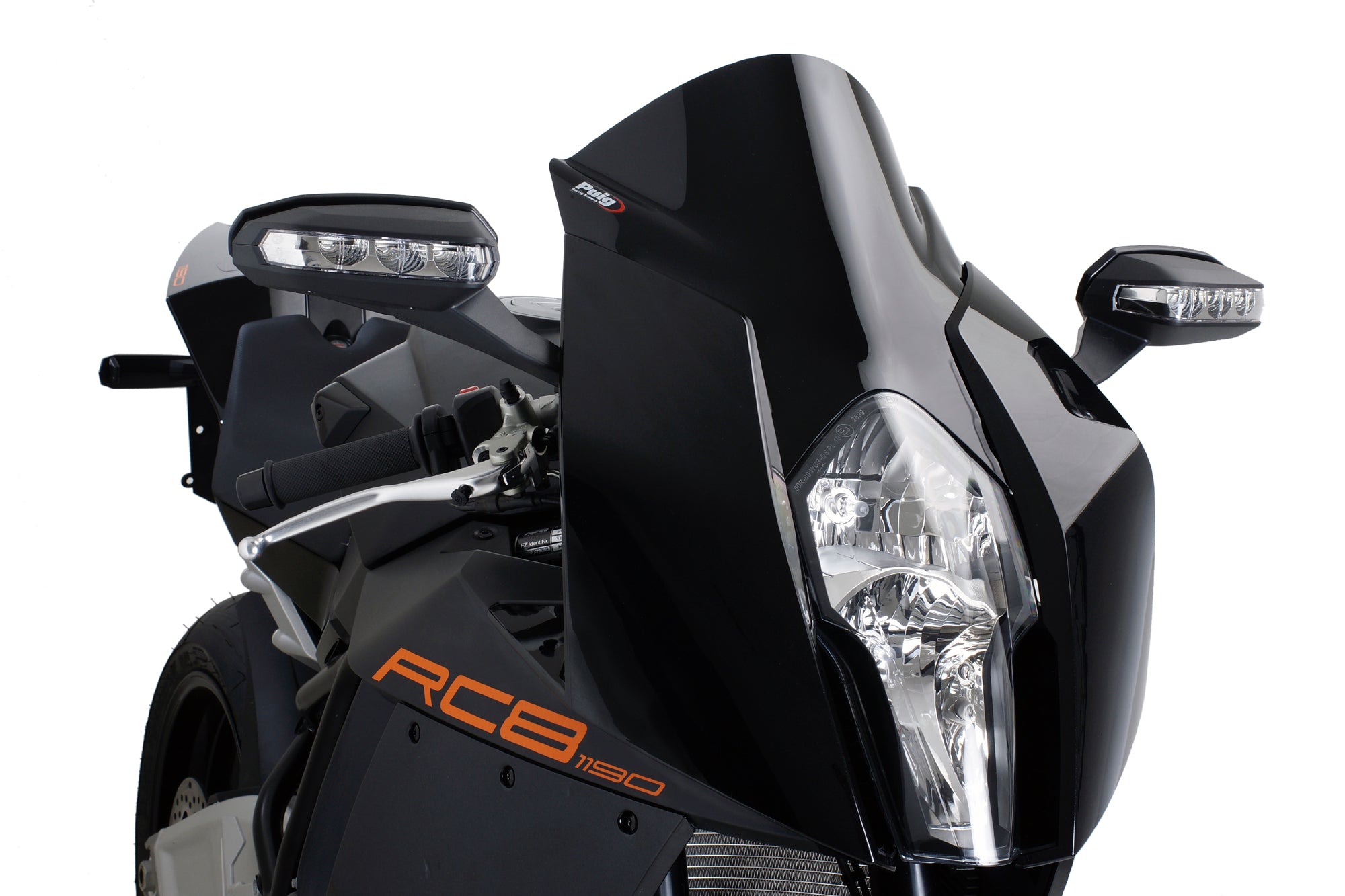 Puig Racing Screen | Black (Opaque) | KTM 1190 RC8/R 2008>2015-Screens-Pyramid Motorcycle Accessories
