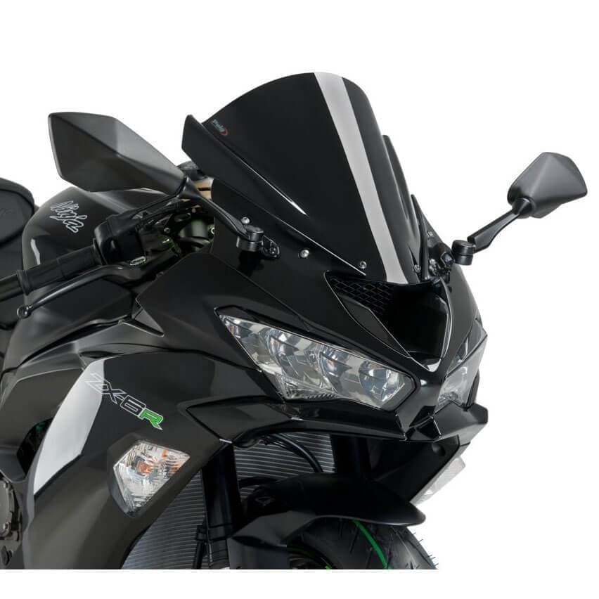 Puig Racing Screen | Black (Opaque) | Kawasaki Ninja ZX-6R 2009>2023 -  Shop name