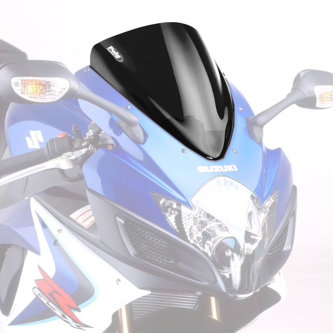 Puig Racing Screen | Black (Opaque) | Suzuki GSX-R750 2006>2007-Screens-Pyramid Motorcycle Accessories