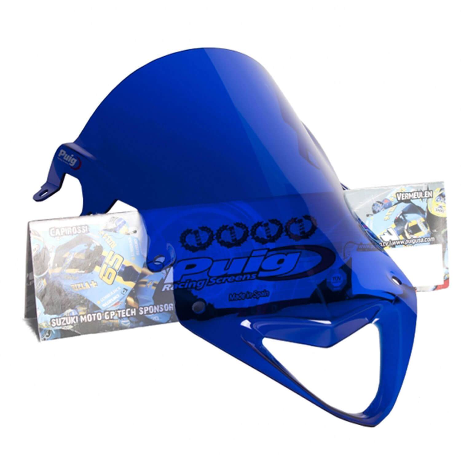 Puig Racing Screen | Blue | BMW S 1000 RR 2009>2014-Screens-Pyramid Motorcycle Accessories